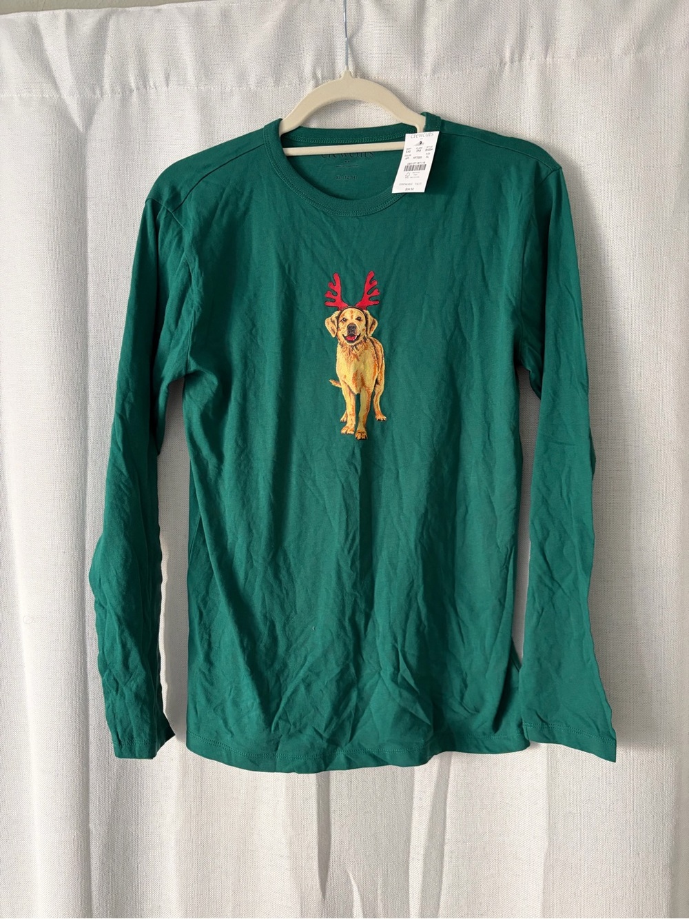 Crewcuts Green Long-Sleeve Christmas Tee